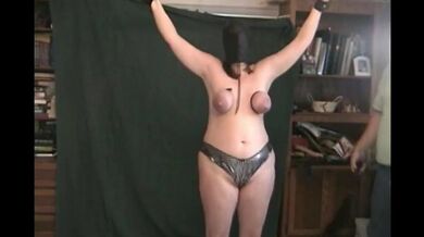 Whipping Angie all over her curvy body