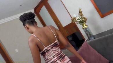 African Casting - Black Natural Boobs Bunny Got Her Juicy Ass Tapped