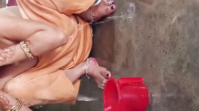Beautiful Indian Village bhabhi bathroom pissing porn