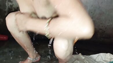 Beautiful Indian Village bhabhi bathroom pissing porn