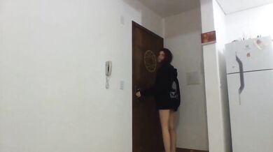 Redhead Hairy Milf Sex Cam Recorded With Lucky Delivery Guy