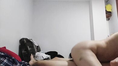 I teach my little stepbrother how to put on a condom and we try it