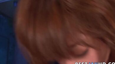 Sana Anzyu's knockers are tear-inducing as she BJ's on a Japanese fellatio video.