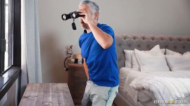 Peeping Perv Stretches Kayley Gunner Out