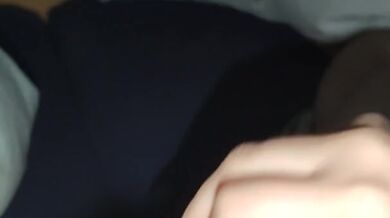 Girlfriend is scratching my dick with her hot long nails