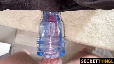 Enjoy my POV while I cum hard and listen to me moan inside that tight transparent pussy