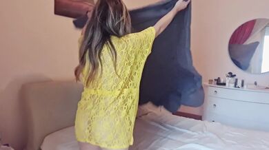 I tidied my room but I wasn't wearing panties