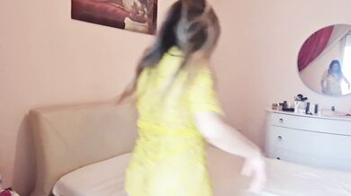 I tidied my room but I wasn't wearing panties