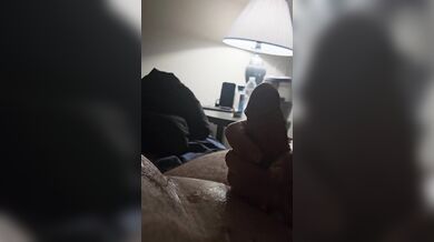 hehe just playing with his cock till he came