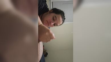 Jerking Daddys cock until he cums