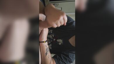 Jerking Daddys cock until he cums