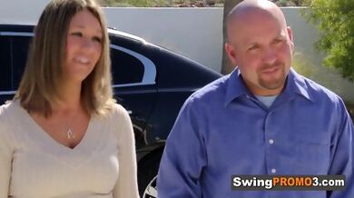 Bald Husband Takes His Wife To Party At The Swingers Mansion