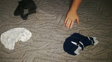 i smell my own stinky underwear and show the smelly cock