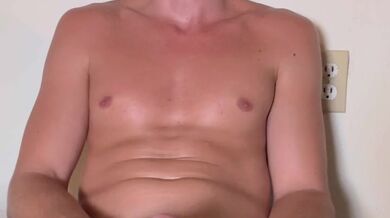 Young bisexual jock cums on his balls after the gym