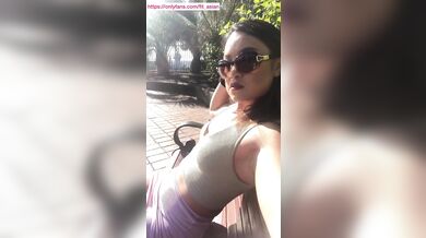 Fit sexy asian public flaunting in Australia