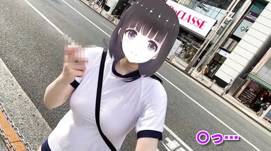 【Ｉカップ変態巨乳女子大生とうふ】ノーブラランニング・新宿歌舞伎町を体操着ブルマでセンター街を疾走したら最後はセキュリティーが現れて・・・????