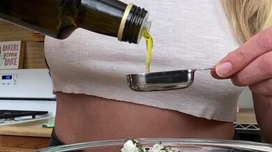 First recipe of the day done: Greek Salad. There is a little.. by nakedbakers from OnlyFans | Coomer