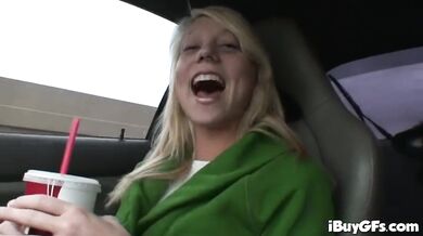 Busty blonde strips off to get nasty