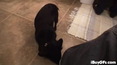 Busty blonde strips off to get nasty