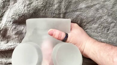 *ASMR MOANING* Trying out my new toy with a huge creampie