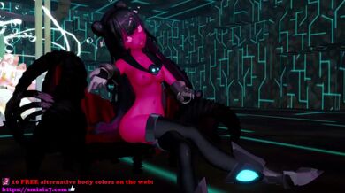 Kancolle Light Cruiser Demon Hentai Nude Dance Monster Girl MMD 3D Dark Green Body Color Edit Smixix