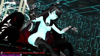 Kancolle Light Cruiser Demon Hentai Nude Dance Monster Girl MMD 3D Dark Green Body Color Edit Smixix