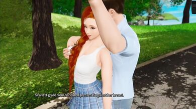 Scarlett let me touch and massage her breast Ripples gameplay