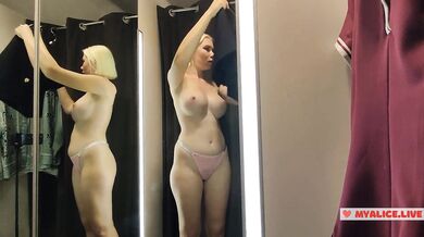 Seduction in a dressing room of a mall. Try On Haul Transparent Clothes, Fitting room Try on haul