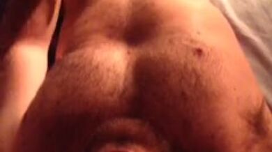 Amateur hunk films stroking big cock for wife