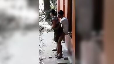 Indonesian Young Couple Outdoor Sex