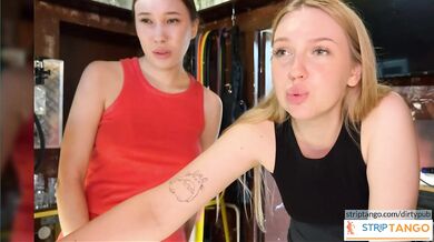 Get Closer Than Ever: Real-Time Chat That Feels Almost Tangible! These lesbians are working in a cafe. But what they do behind c