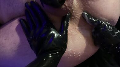 Wife Fists Husband's Ass In Spreader Bar And Cock Cage