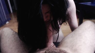 Hot teen Violette Black sloppy blowjob P.O.V