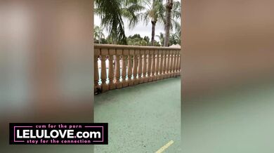 Big boobs babe having fun adventure at nudist resort, icing & sprinkles on tits, poledancing in club, latex boots - Lelu Love