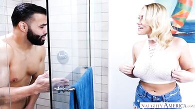 Titty Fucking And Enjoying A Curvy Swallower In The Shower