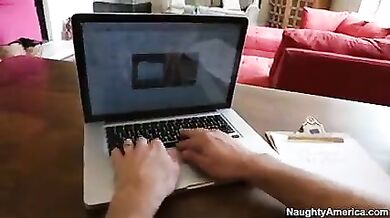 Wife Romi Rain Fucking In The Desk With Her Tattoos