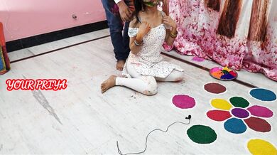 Holi Special - fuck hard priya in holi occasion with hindi roleplay - YOUR PRIYA
