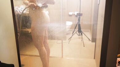 Watching My Curvy Ginger Redhead Wife Washing in Shower & Joined to Fuck!