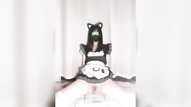a beautiful cosplay girl is masturbating.I am not a hkdoll