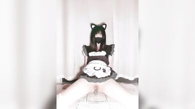a beautiful cosplay girl is masturbating.I am not a hkdoll