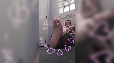 Waving with my toes.