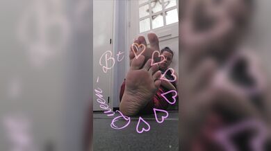 Waving with my toes.