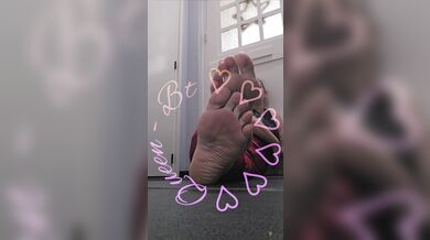 Waving with my toes.