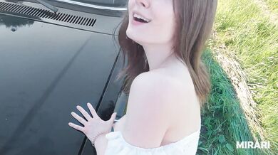 Sex In Car And Outdoors In White Dress Small Tight Pussy Hard Teen Sex