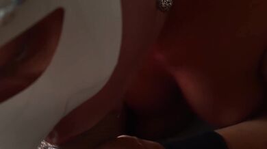 Greedy blowjob with lots of drool on a big, thick cock.