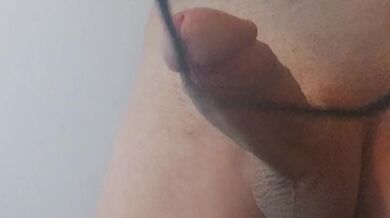 Irish Daddy Jerking Off With And Cumming On His Good Girls G String