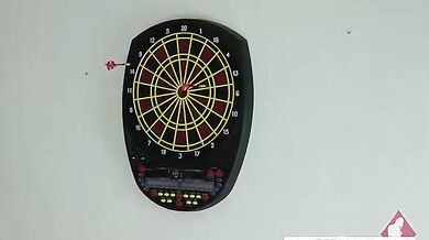 Blindfolded darts meets stripping