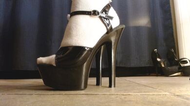 Ruffled White Socks Adult Patent Leather Maryjanes