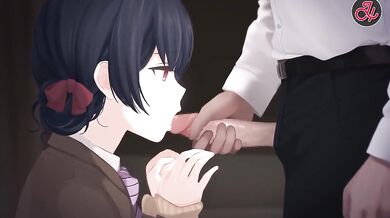 Hentai Colegiala Sin Censura Con Grandes Tetas Recibe Creampie En Su Apretado Coño -