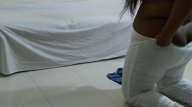 Big Ass Stepmom Stuck Under Bed When She Clean My Room Then She Want Help For Destroying her Big Ass